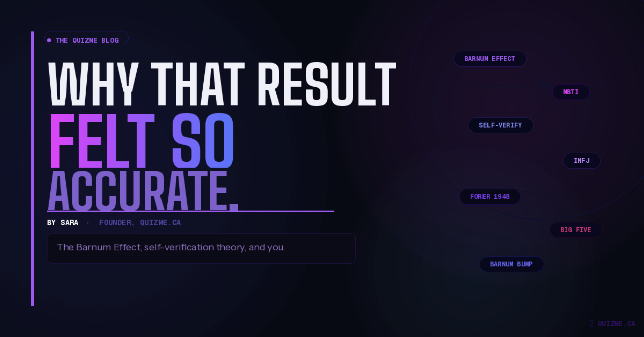 Why Personality Quiz Results Are More Accurate Than You Think